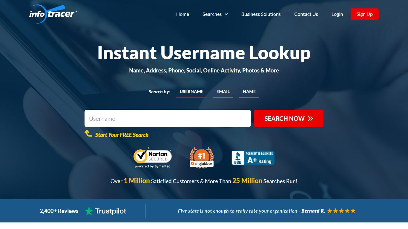 Free Username Search | Reverse Username Lookup | InfoTracer